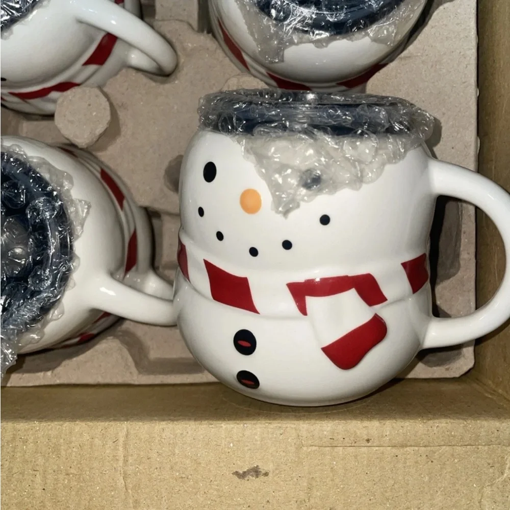 Williams Sonoma Red Hot Chocolate Mug Set with Frother